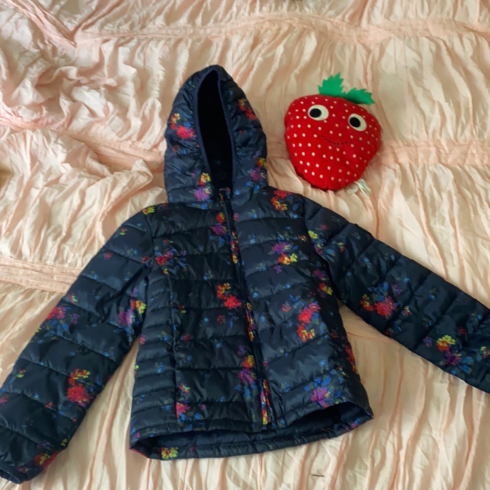 gap kids floral girls puffer jacket